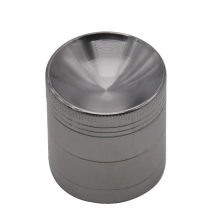 Wholesale Zinc alloy 40mm 4 Parts herb grinder weed grinder concave top lid herb crusher custom logo smoking accessories